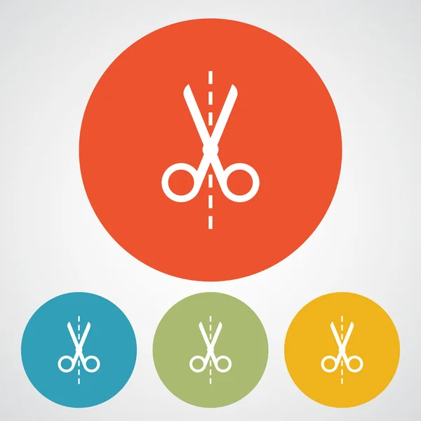 Scissors flat icon — Stock Vector