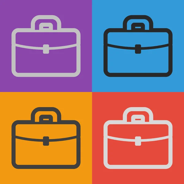 Briefcase icon design — Stock Vector