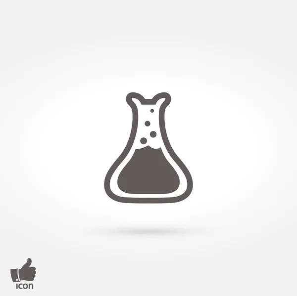 Icono de vidrio de laboratorio — Vector de stock