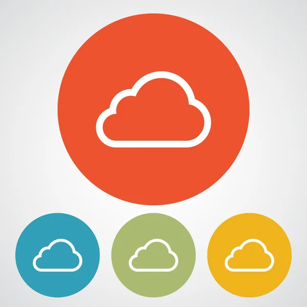 Cloud icon Estilo de diseño plano — Vector de stock