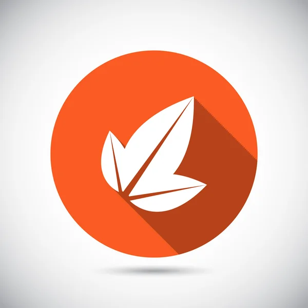 Ikona płaski liść — Wektor stockowy
