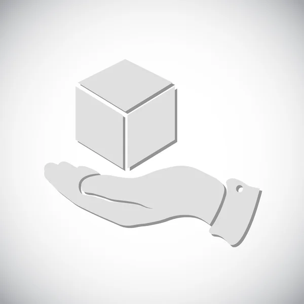 Icono de diseño del logotipo del cubo 3d — Vector de stock