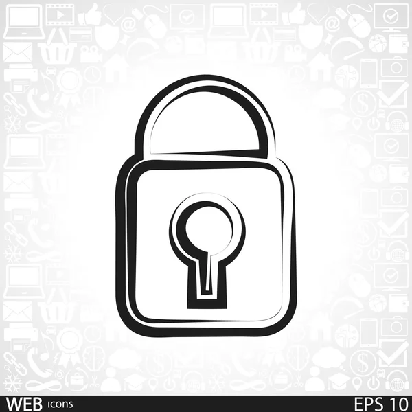 Lock icon. Flat design style — Stock Vector