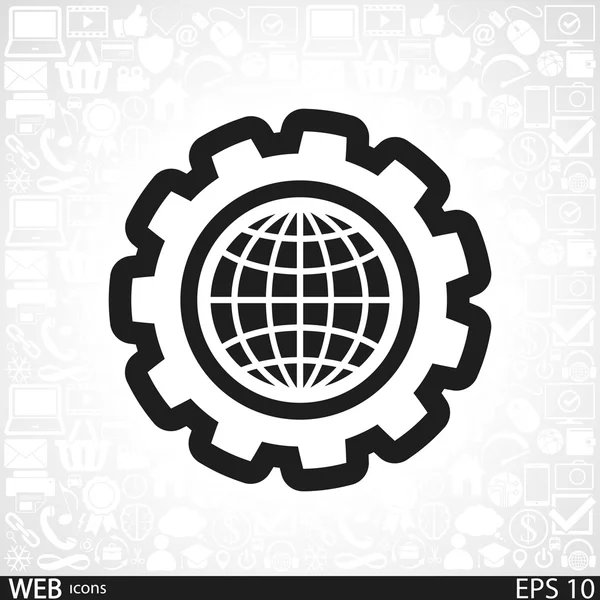 Globo Icono Diseño plano — Archivo Imágenes Vectoriales