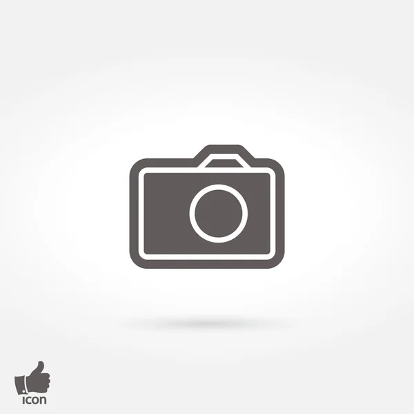 Platte pictogram van de camera — Stockvector