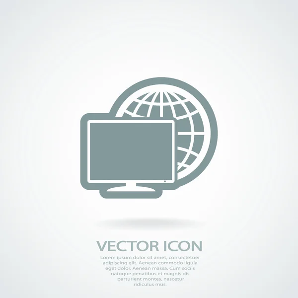 Monitor icon design — Stock Vector