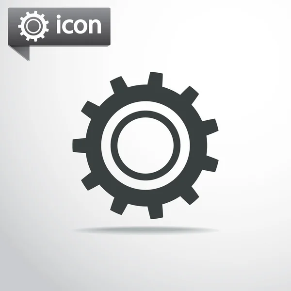 Gear icon. Flat design style — Stock Vector