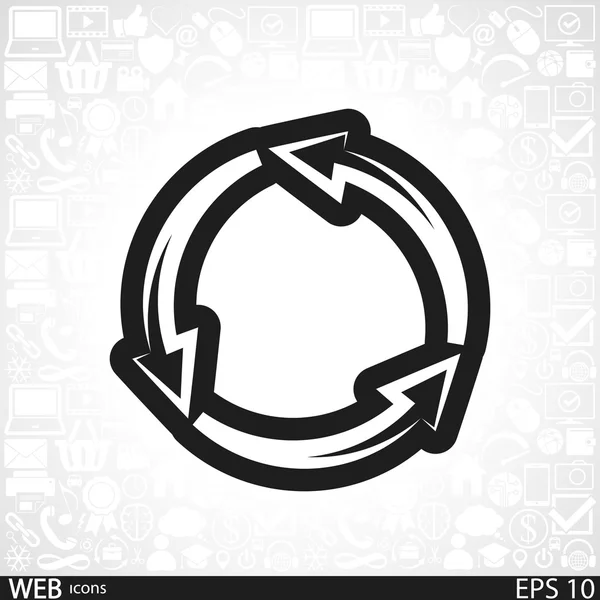 Circulaire pijlen pictogram — Stockvector