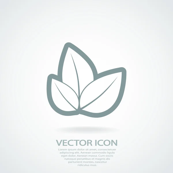 Icono de hoja — Vector de stock