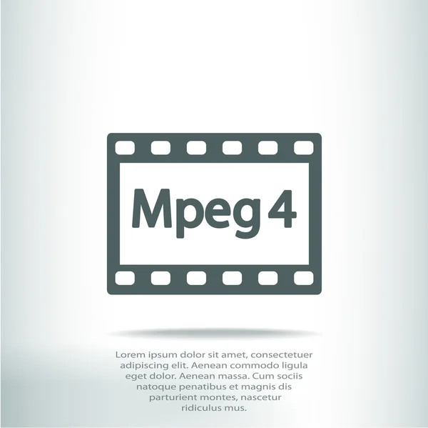 MPEG 4 video icon — Stock Vector