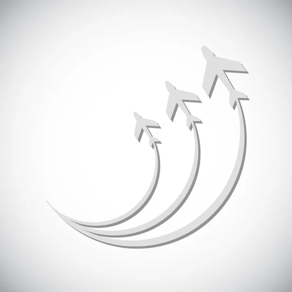 Vliegtuig symbolen pictogram — Stockvector