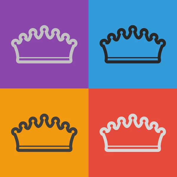 Crown icon design — Stock Vector