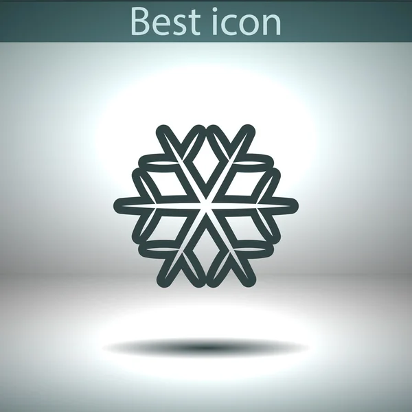 Snowflake flat icon — Stock Vector