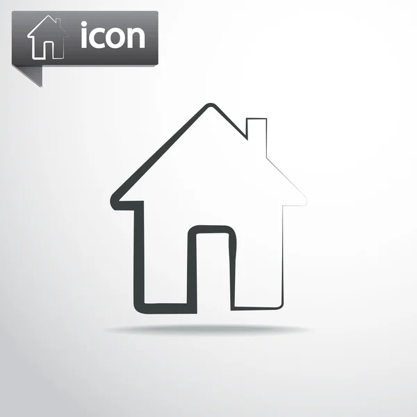 Flat House icon. — Stock Vector