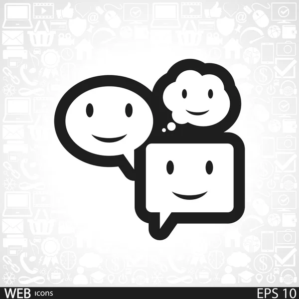 Smile talking bubble icon — Stock Vector