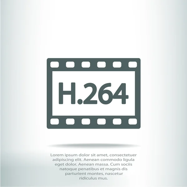 Icône vidéo H.264 — Image vectorielle