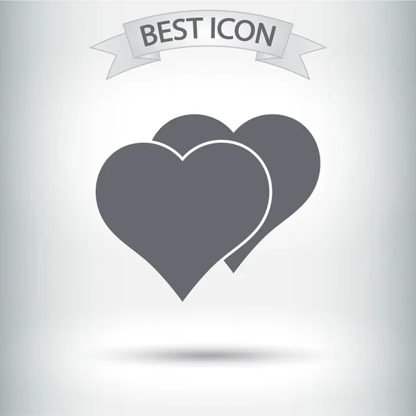Srdce ikona — Stockový vektor