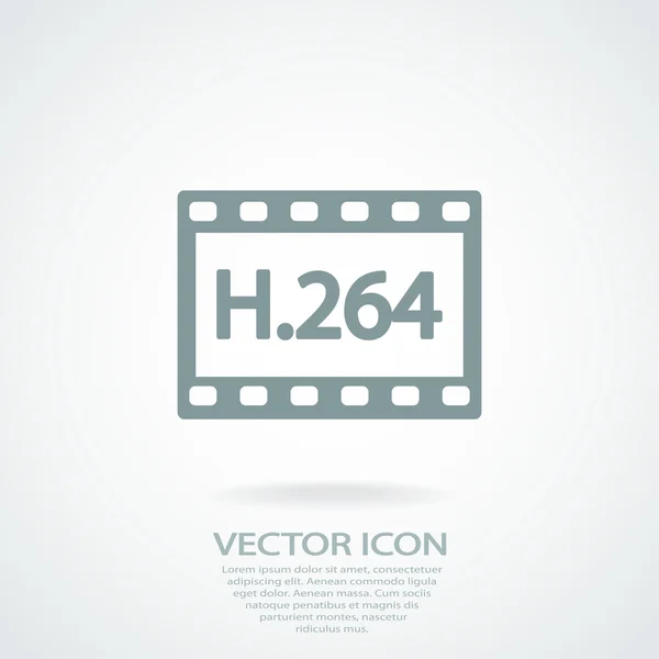 H.264 Videosymbol — Stockvektor