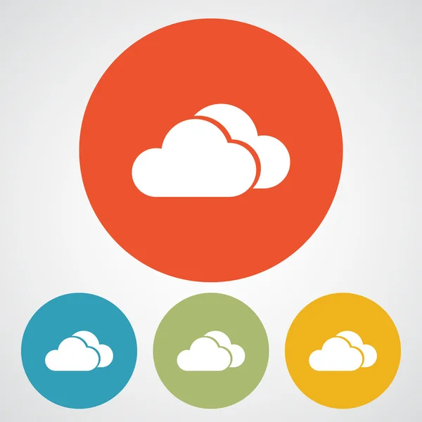 Cloud icon Estilo de diseño plano — Vector de stock