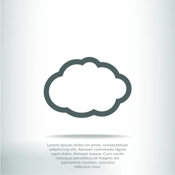 Wolk pictogramstijl plat ontwerp — Stockvector