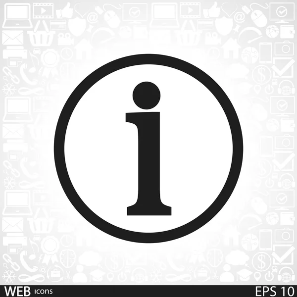 Signo de información icono — Vector de stock