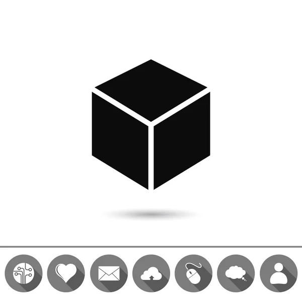 Icono de diseño del logotipo del cubo 3d — Vector de stock