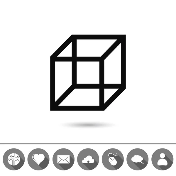 Ícone de design de logotipo cubo 3d —  Vetores de Stock