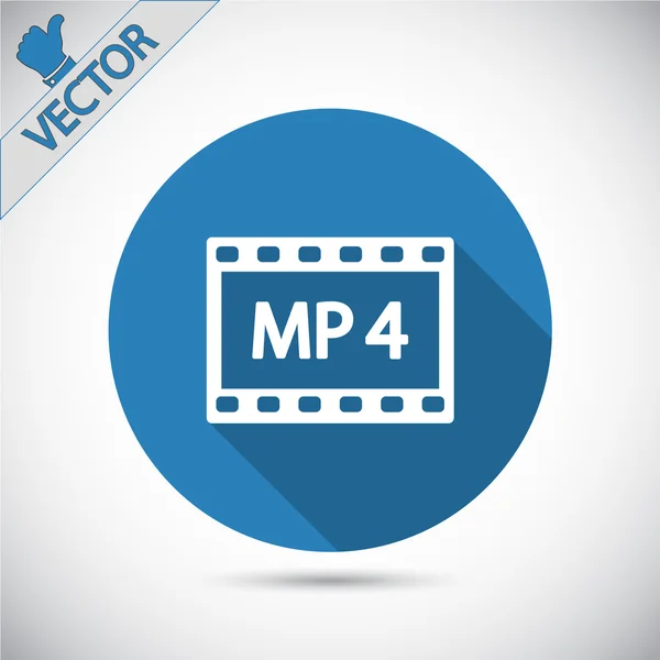 MP 4 pictogramă video — Vector de stoc