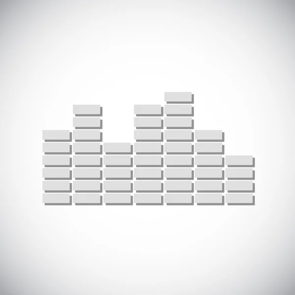 Soundwave muziek pictogram — Stockvector