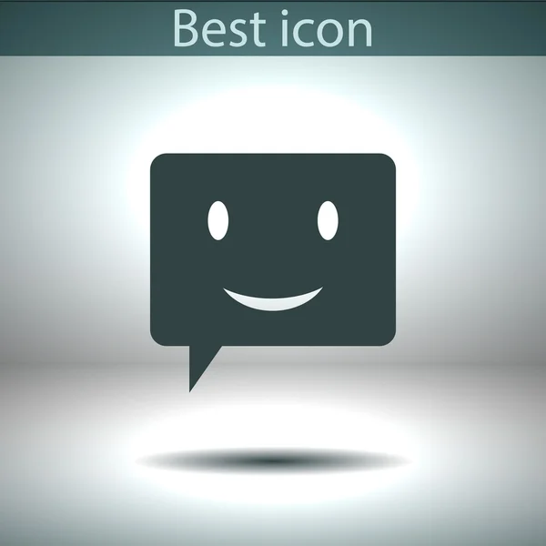 Sonrisa hablando icono de la burbuja — Vector de stock