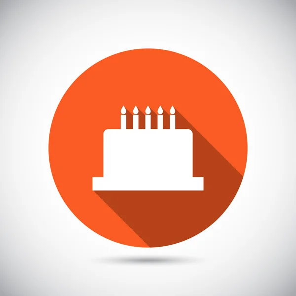 Verjaardag cake pictogram — Stockvector