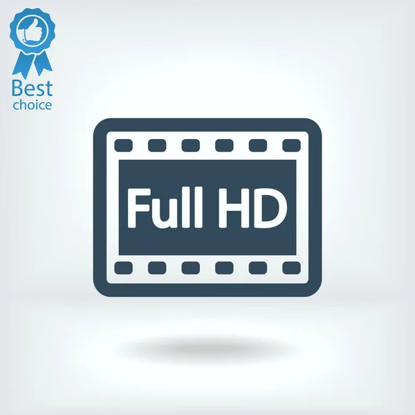 Full HD icono de vídeo — Vector de stock