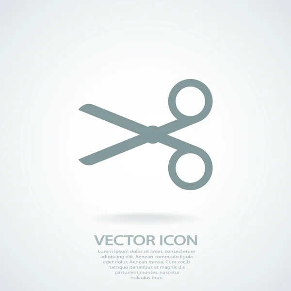 Plochá ikona nůžek — Stockový vektor