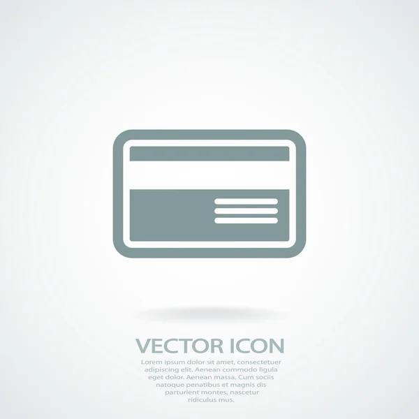 Icono de tarjeta de crédito bancaria — Vector de stock