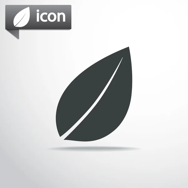 Blad platta ikonen — Stock vektor