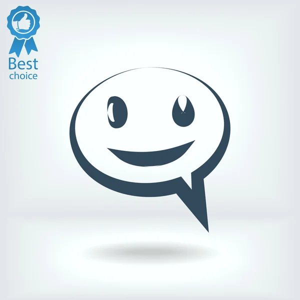 Smile talking bubble icon — Stock Vector