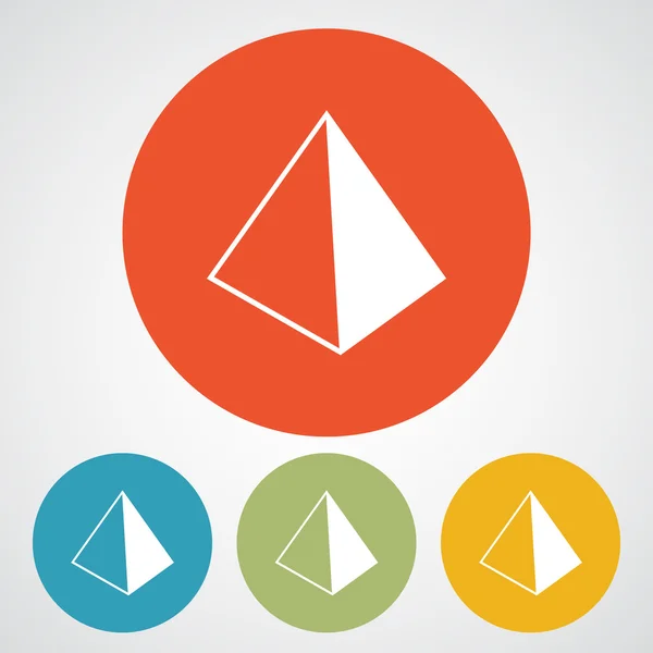 Piramide pictogram ontwerp — Stockvector