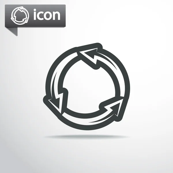 Flecha circular icono — Vector de stock