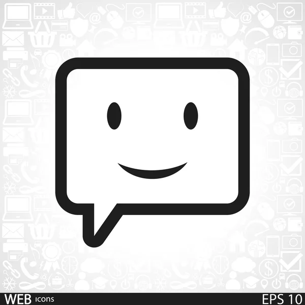 Smile talking bubble icon — Stock Vector