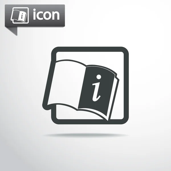 Libro abierto icono — Vector de stock