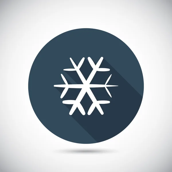 Snowflake flat icon — Stock Vector