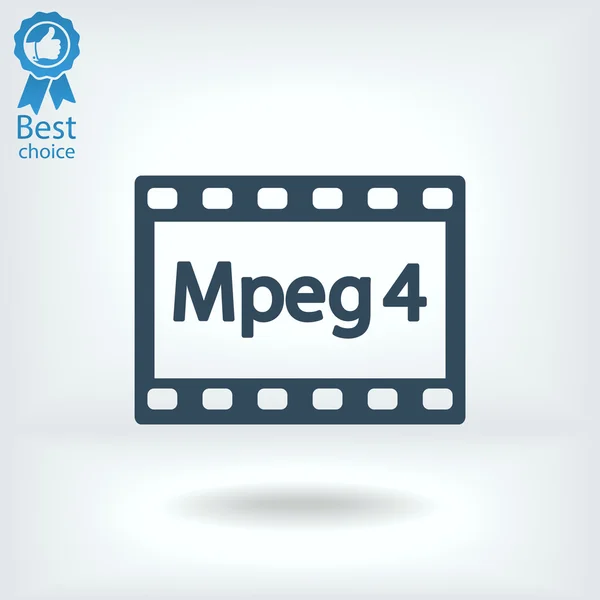 MPEG 4 icono de vídeo — Archivo Imágenes Vectoriales