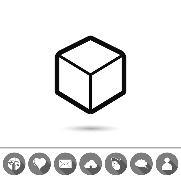 Cube logo design ikon – Stock-vektor