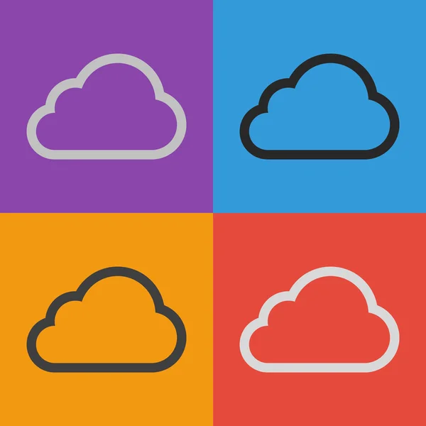 Cloud icon Estilo de diseño plano — Vector de stock