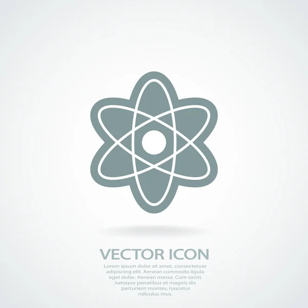 Икона Атома. плоский дизайн — стоковый вектор