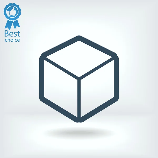 3d cube logo design icon — Stock Vector