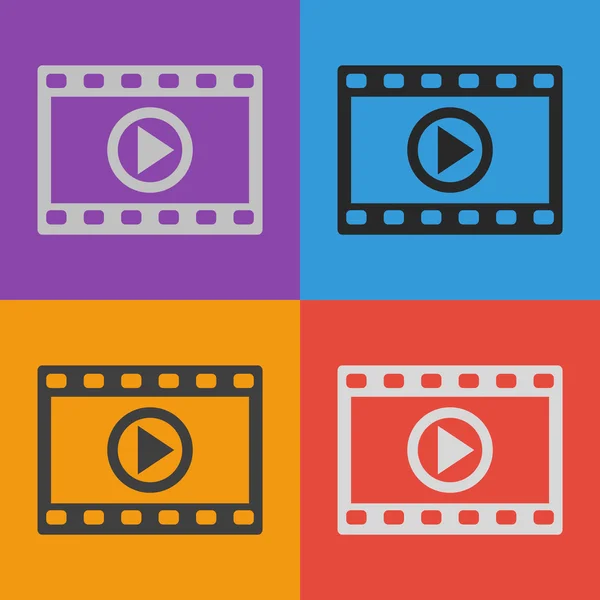 Diseño de iconos de vídeo — Vector de stock