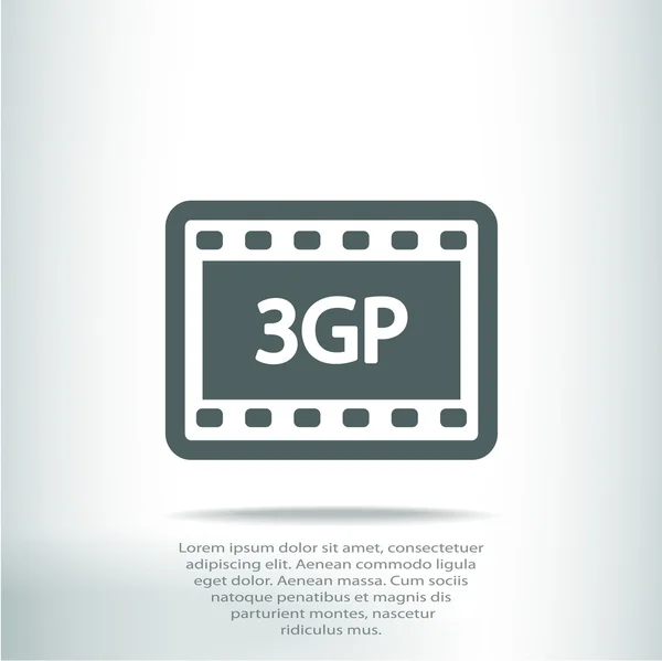 3gp icono de vídeo — Vector de stock