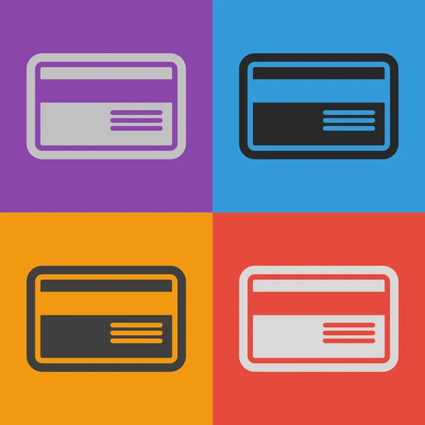 Εικονίδιο πιστωτική κάρτα της Τράπεζας — Διανυσματικό Αρχείο