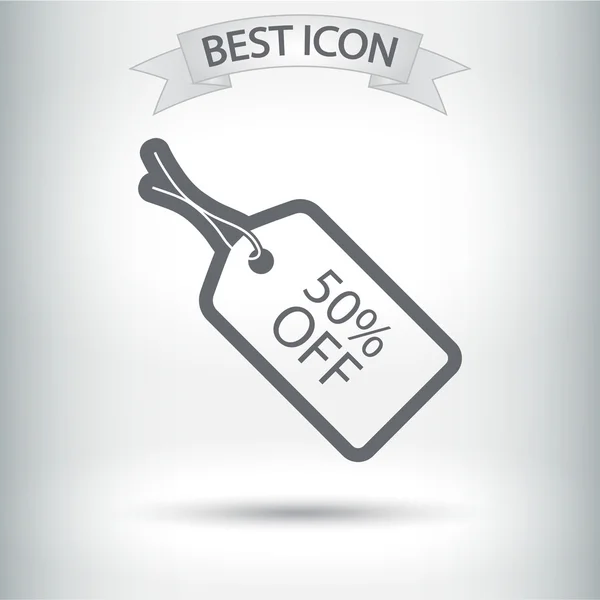 50 percent OFF tag icon — Stock Vector